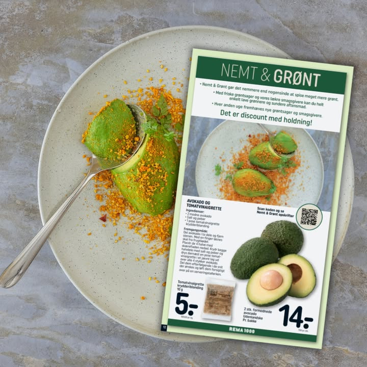 Rema 1000 Gødvad V/Peder Haarup præsenterer ny opskrift: avokado med tomatvinaigrette nemt og grønt