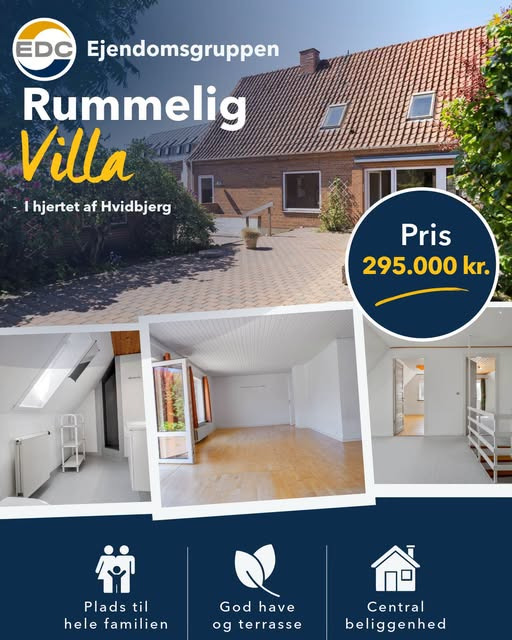 EDC Ejen­doms­grup­pen Struer fremhæver rummelig villa i Hvidbjerg til 295.000 kr.