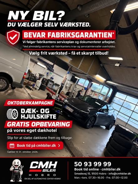 Oscar Biludlejning Hobro har gratis dækopbevaring ved dæk- eller hjulskifte resten af oktober