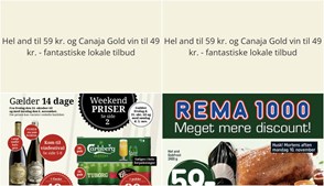 Hel and til 59 kr. og Canaja Gold vin til 49 kr. - fantastiske lokale tilbud