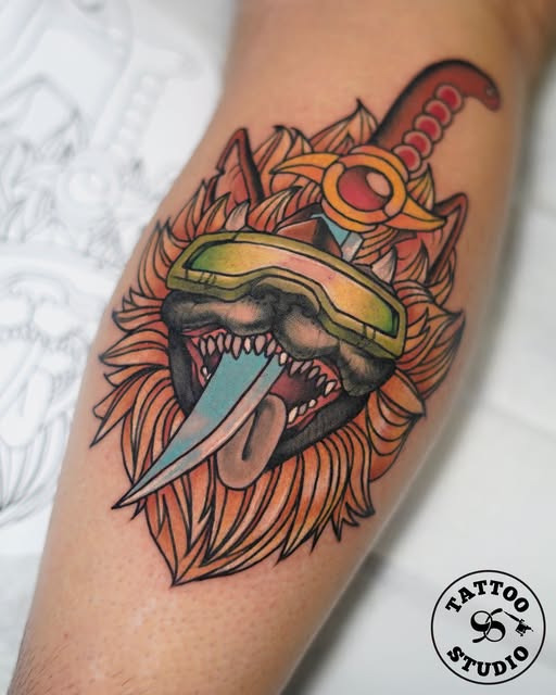 Tattoo Studio 96 Aarhus viser old school-tattoo med moderne twist
