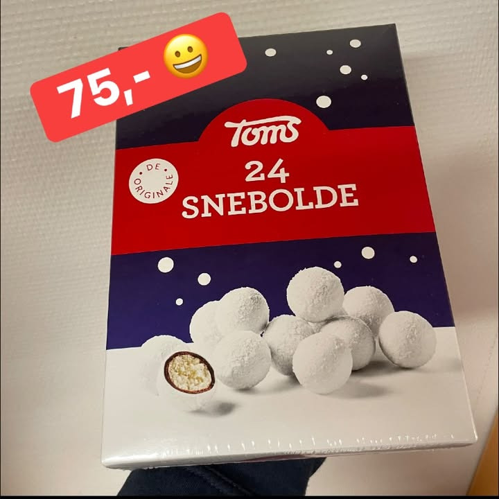 SuperBrugsen Dronninglund tilbyder Toms snebolde til ja tak pris i begrænset antal