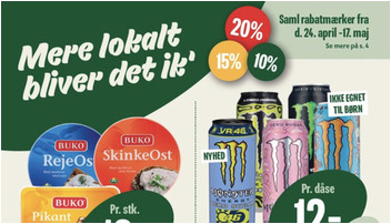 Friske Lammefjordskartofler til 15 kr. og Buko smelteost til 12 kr. - se de gode tilbud hos Min Købmand