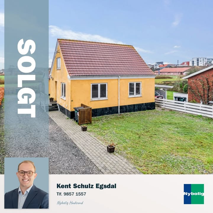 Villa solgt i Hadsund: Nybolig Hadsund annoncerer salget af Fiskerihavnsvej 12