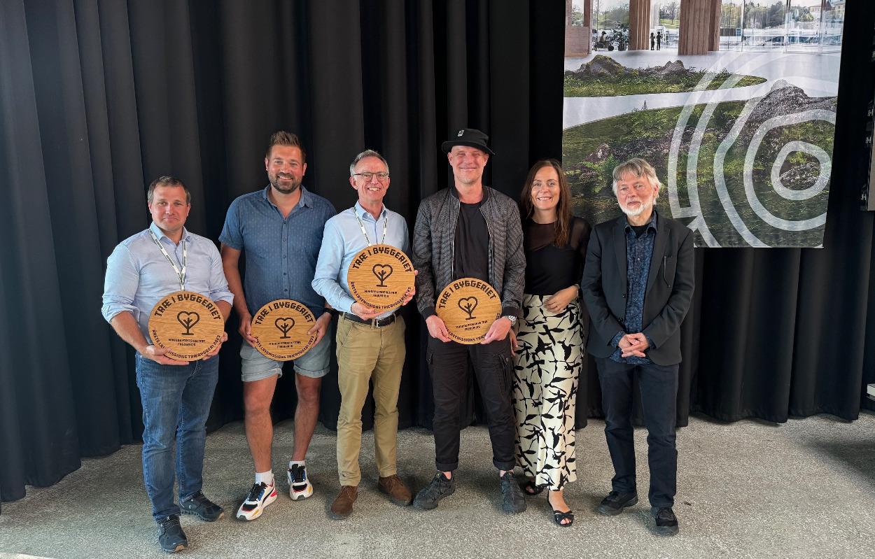 MiniCO2 Etagehus TRÆ i Fredericia vinder Årets Lavemissions Træbyggeri 2023