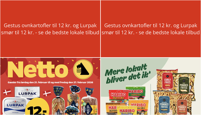 Gestus ovnkartofler til 12 kr. og Lurpak smør til 12 kr. - se de bedste lokale tilbud