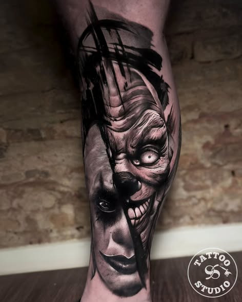 Tattoo Studio 96 Aalborg viser tatovering med realisme og abstrakte detaljer