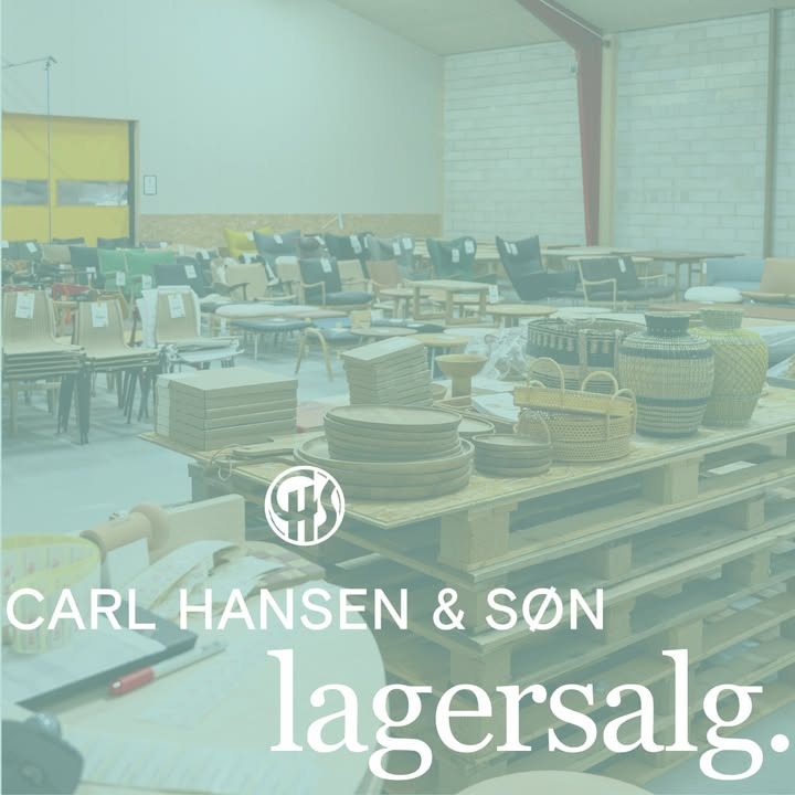 Lagersalg.com annoncerer lagersalg på designmøbler hos Carl Hansen & Søn med op til 70% rabat