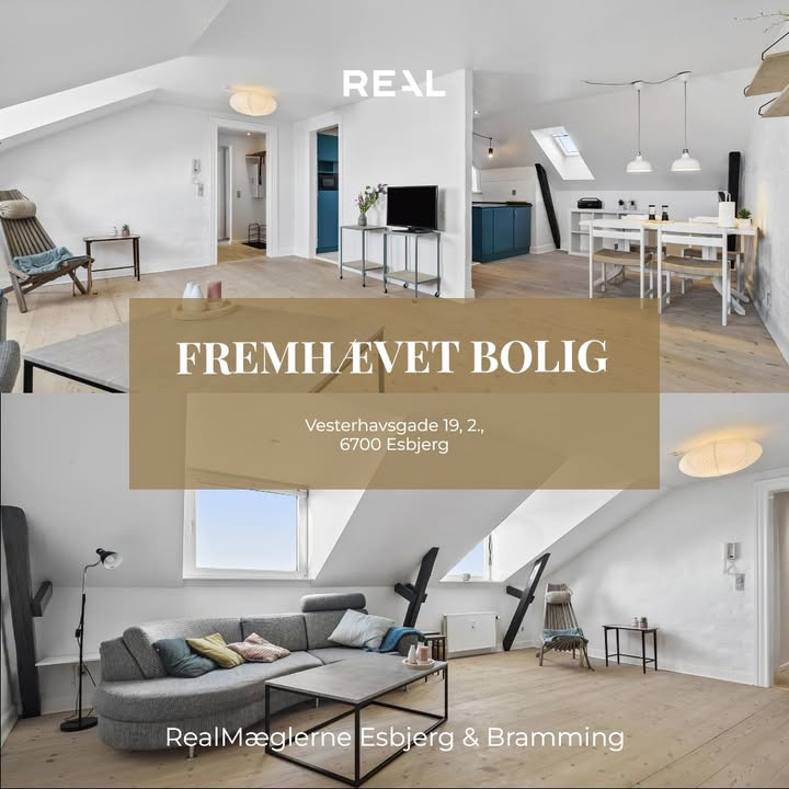 RealMæglerne Esbjerg og Bramming præsenterer lys lejlighed med havneudsigt til salg