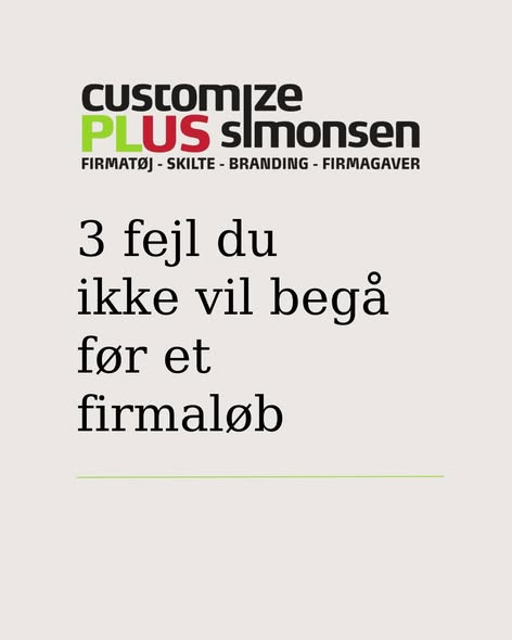 Customize PLUS Simonsen fremhæver betydningen af firmaløb som mere end en kalenderdag