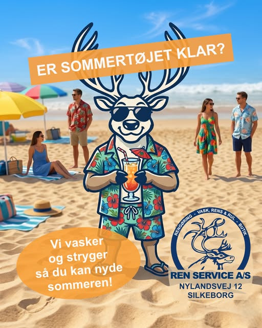 REN SERVICE A/S vasker og stryger tøjet til sommeren