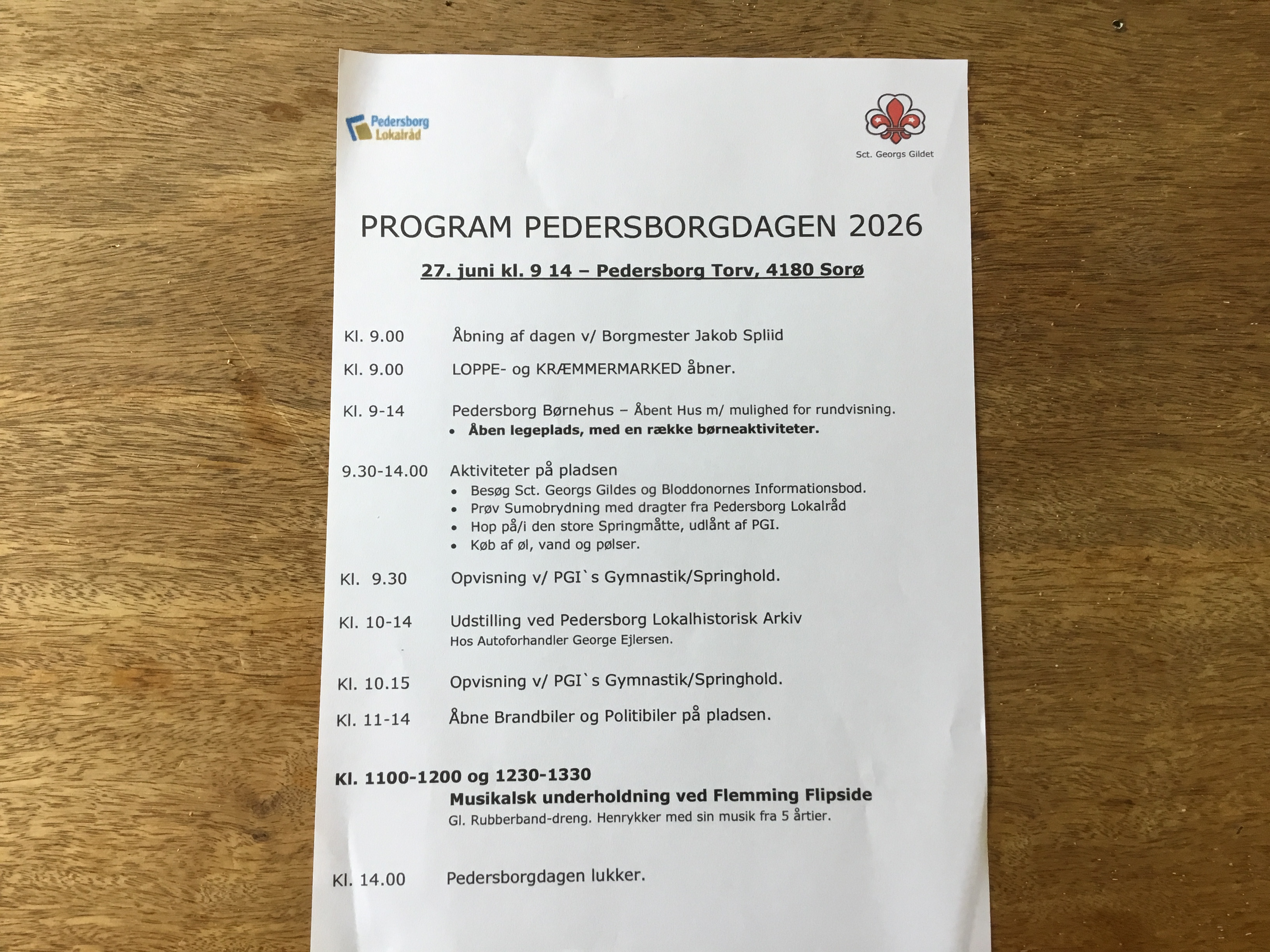 Loppemarked Pedersborgdagen 27. Juni 2026 kl 9-14