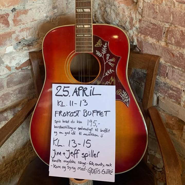 Fru Hansens Butik & Café inviterer til musik og frokostbuffet lørdag den 25. april