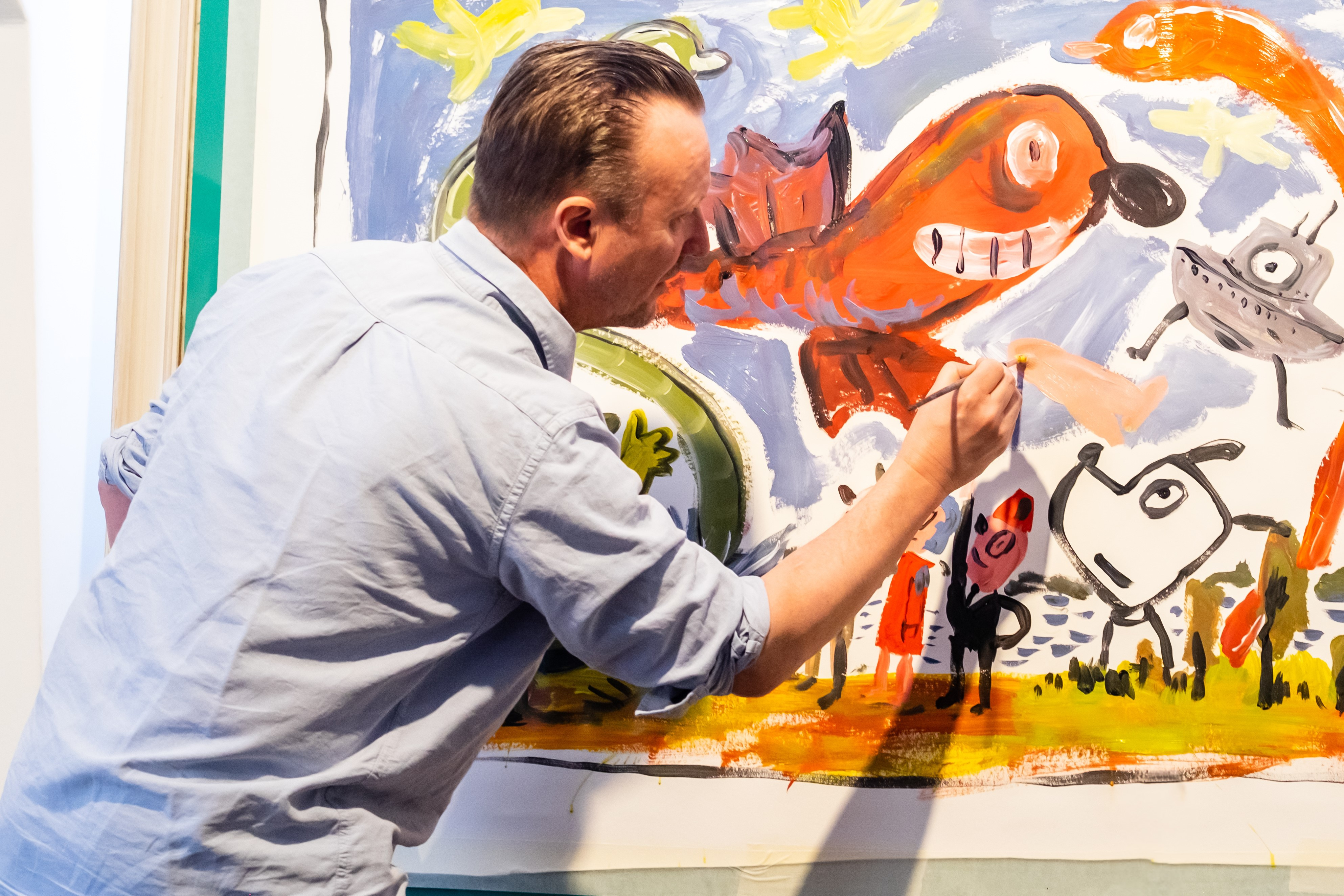 Jazz og tegning på Frederiksberg Hovedbibliotek