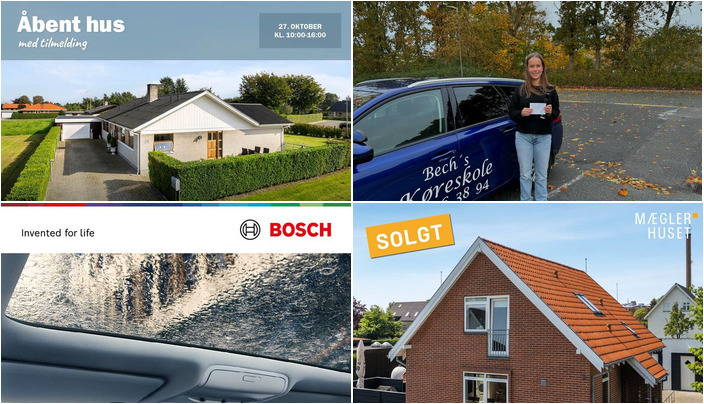 Nyt fra Jensen Jordbær, Bech's Køreskole, Nybolig Sæby A/S og 2 andre