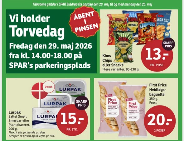 Spar Suldrup har Lurpak smør til 15 kroner