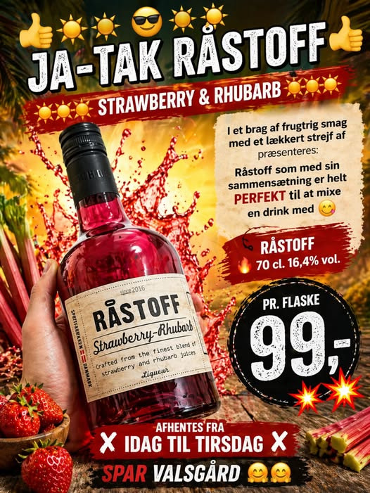 Spar Valsgård lokker med sommerdrinks: Råstoff tilbud til 99 kr. per flaske