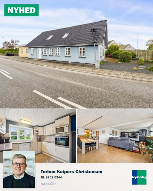 Nybolig Skive I/S præsenterer charmerende byhus i Oddense med plads til hele familien