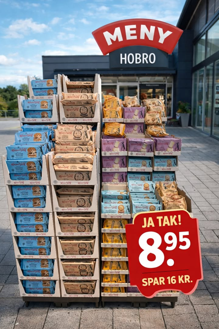 MENY Hobro tilbyder Karen Volf kager til under halv pris