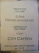 City Caféen v/Kristian Wittenkamp fejrer 5-års jubilæum den 5. oktober