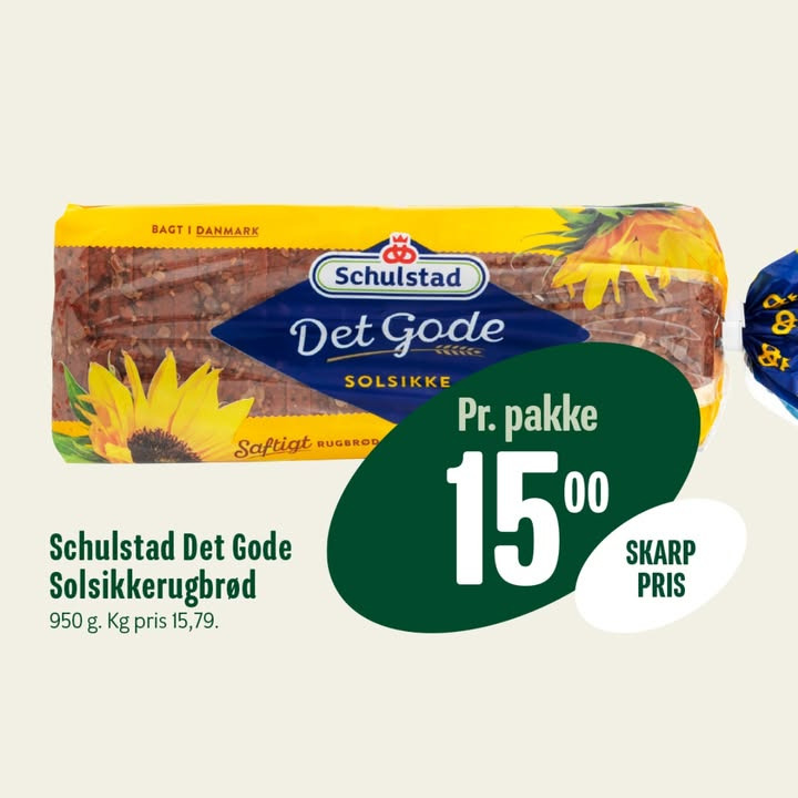 Min Købmand, Nim tilbyder frisk rugbrød til madpakken i denne uge