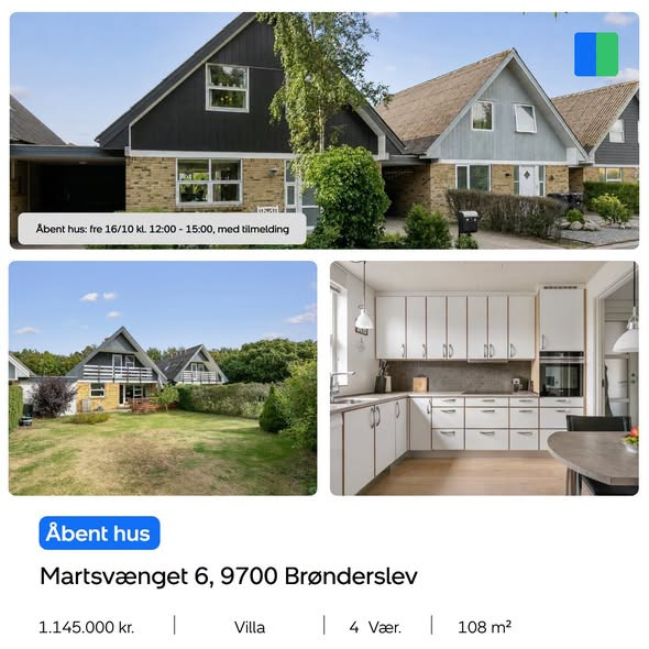 Nybolig Brønderslev & Vrå holder åbent hus på Martsvænget 6