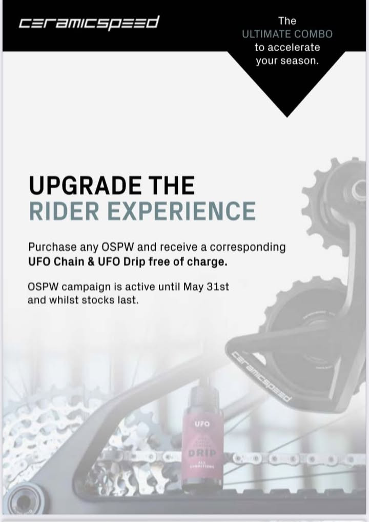 Birks Bike Shop ApS: Få gratis UFO kæde og Drip med køb af OSPW fra CeramicSpeed i maj