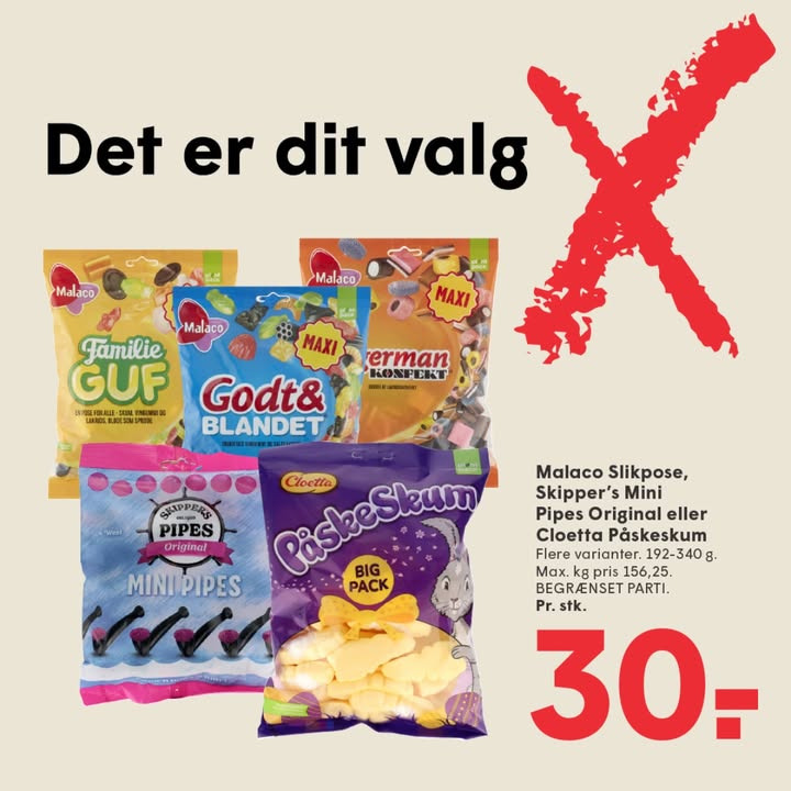 Spar Skallerup A/S opfordrer til valg af Malaco slik i denne uge