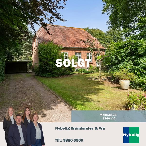 Nybolig Brønderslev & Vrå fejrer endnu en solgt bolig på Møllevej 23, Vrå