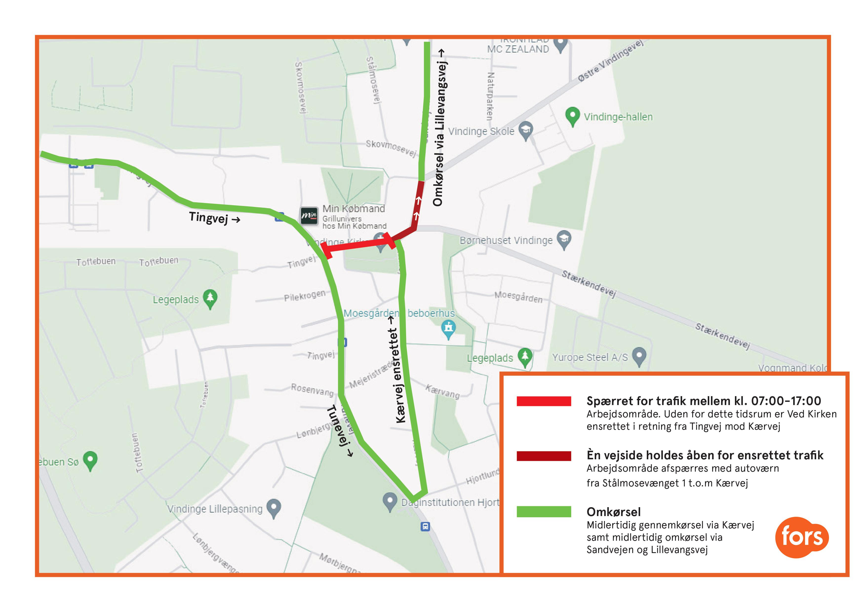 Fjernvarmearbejdet i Vindinge resulterer i trafikforstyrrelser, men lover forbedret infrastruktur