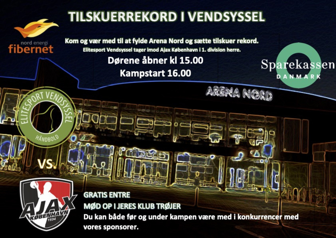 Elitesport Vendsyssel vil slå tilskuerrekord mod AJAX