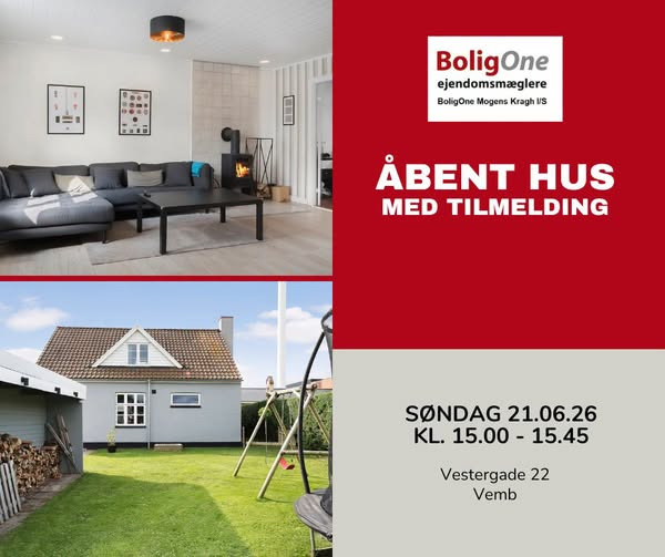 BoligOne Mogens Kragh I/S holder åbent hus i hyggelig villa med central beliggenhed