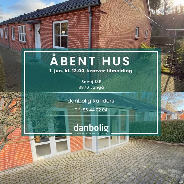 Danbolig Randers inviterer til åbent hus i charmerende rækkehus i Langå