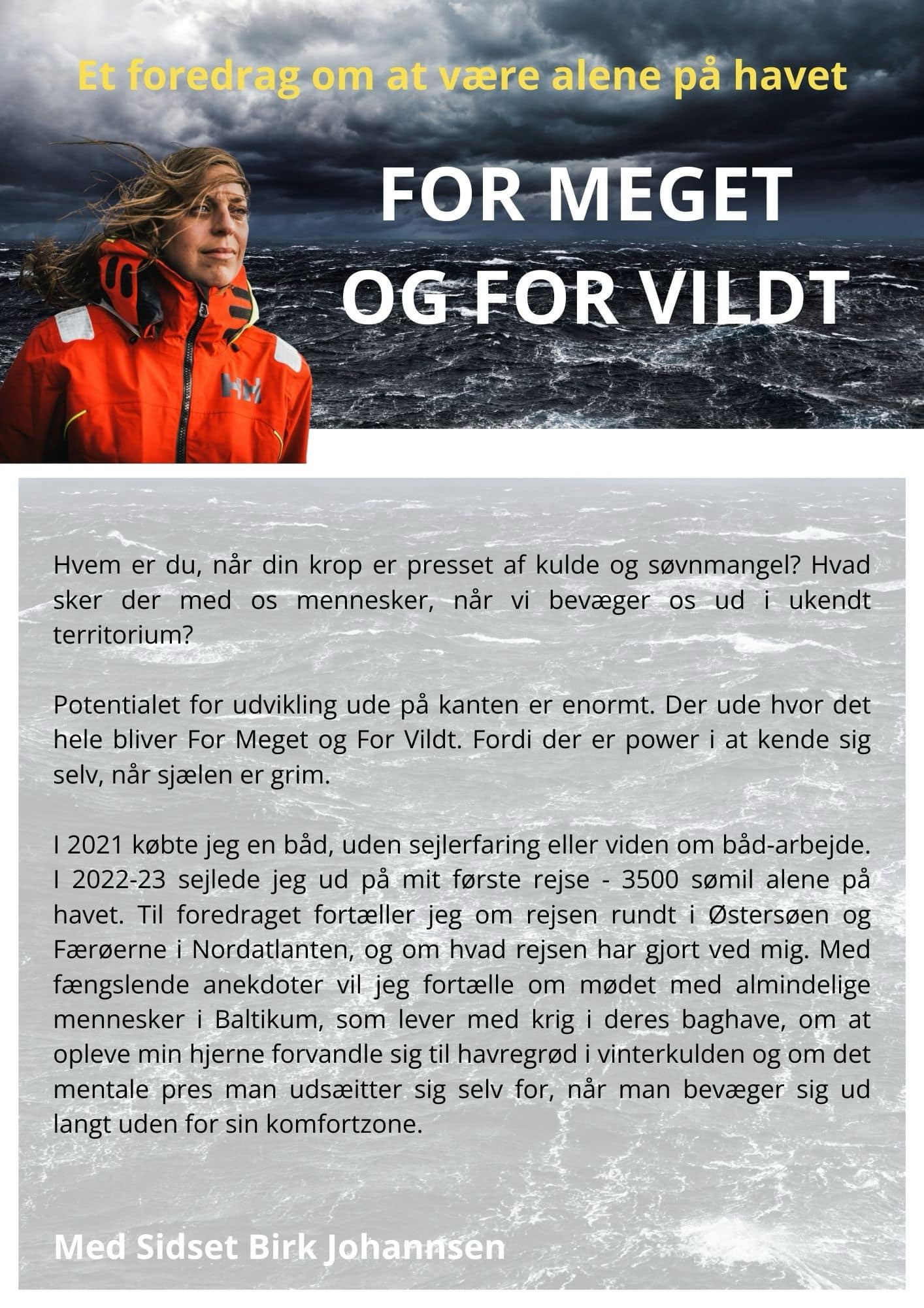 Foredrag med Sidse Birk Joannesen: Sejlads og det umulige