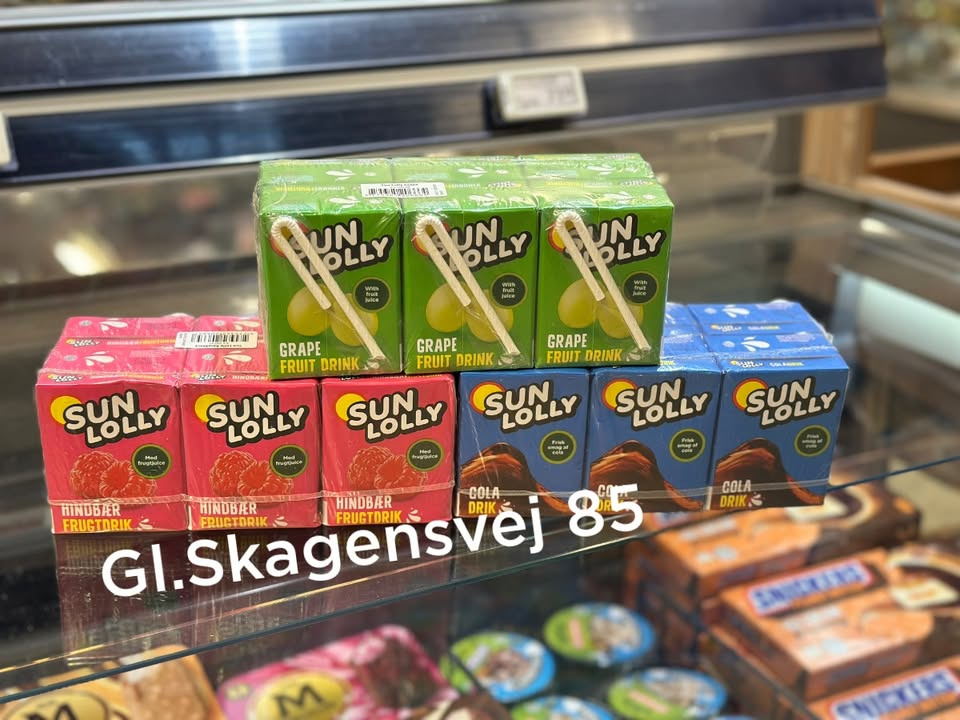 Meny Gl. Skagensvej tilbyder Sunlolly frugtdrikke til kampagnepris