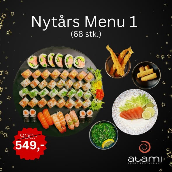 Atami Viborg lancerer nytårsmenuer med op til 40% rabat