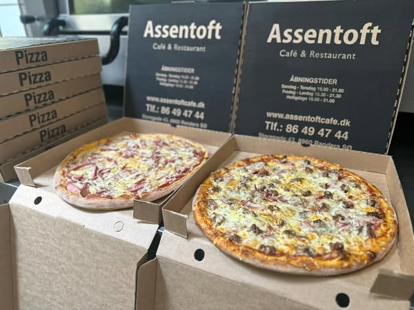 Assentoft Cafe & Restaurant tilbyder Hent-Selv pizzaer til særpris i dag
