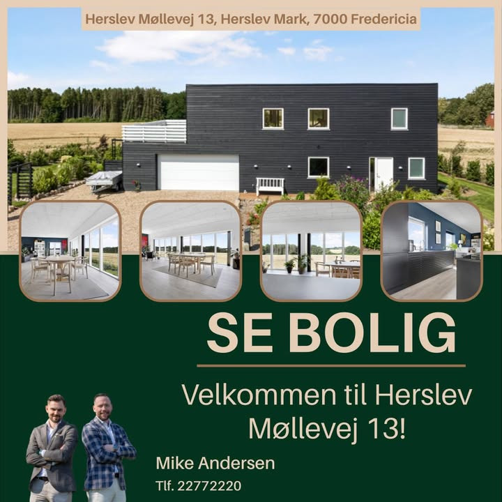 Ejendomsmægler Mike Andersen præsenterer drømmeboligen på Herslev Møllevej i Fredericia