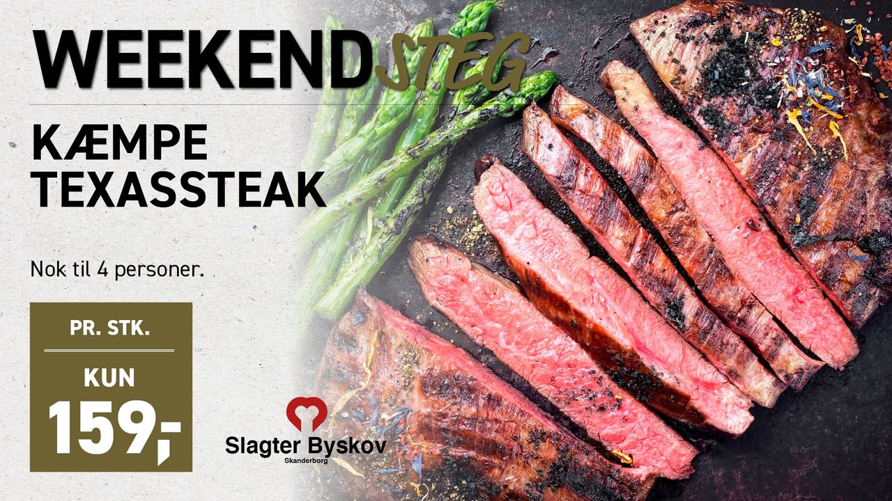 Slagter Byskov har kæmpe texassteak som ugens weekendsteg