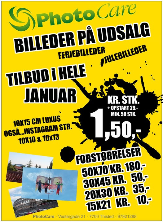 Januartilbud hos PhotoCare Thisted: Print dine yndlingsbilleder til nedsatte priser hele januar