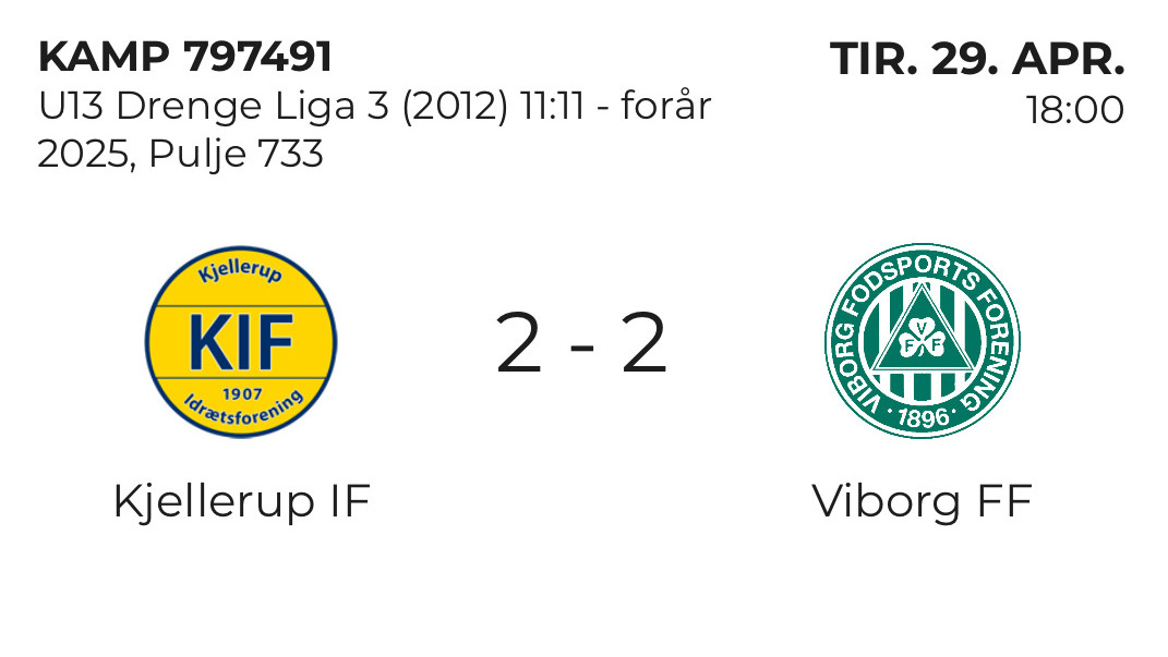 Kjellerup IF U13 drenge sikrer uafgjort mod stærke Viborg drenge