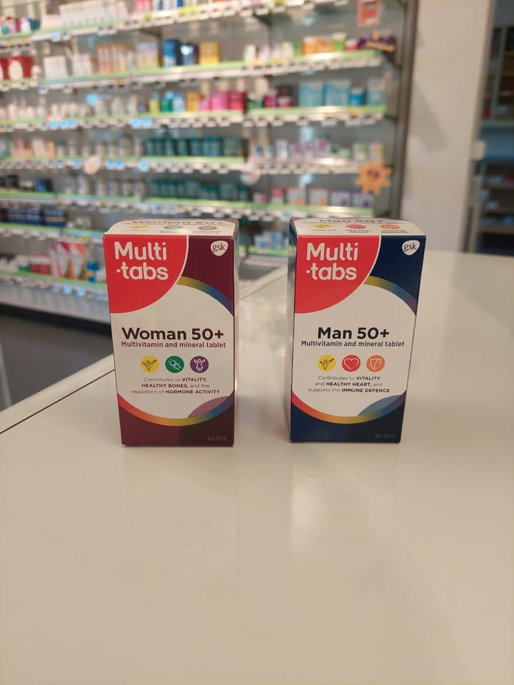 Ikast Apotek tilbyder gode priser på multivitaminer til mænd og kvinder over 50 år