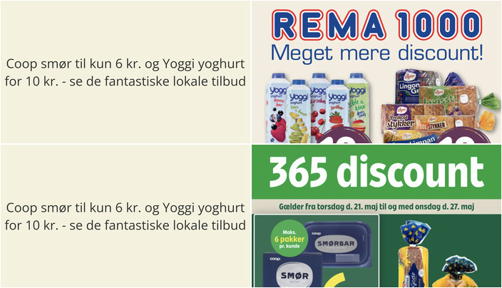 Coop smør til kun 6 kr. og Yoggi yoghurt for 10 kr. - se de fantastiske lokale tilbud