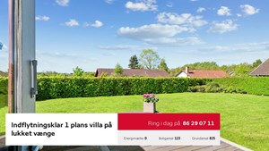 Indflytningsklar 1-plansvilla på Kirkevænget i Tranbjerg nu til salg