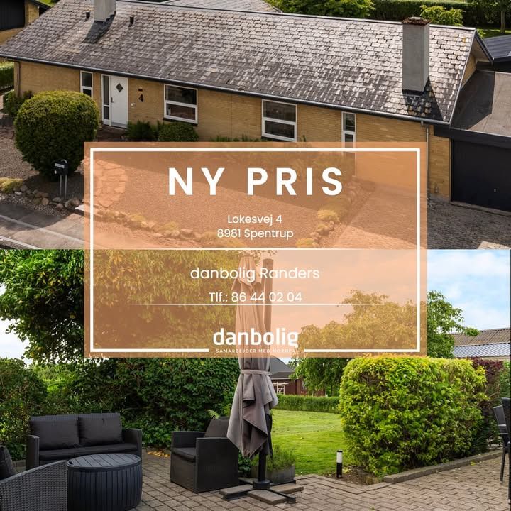 Danbolig Randers annoncerer prisjustering på familievilla i Spentrup
