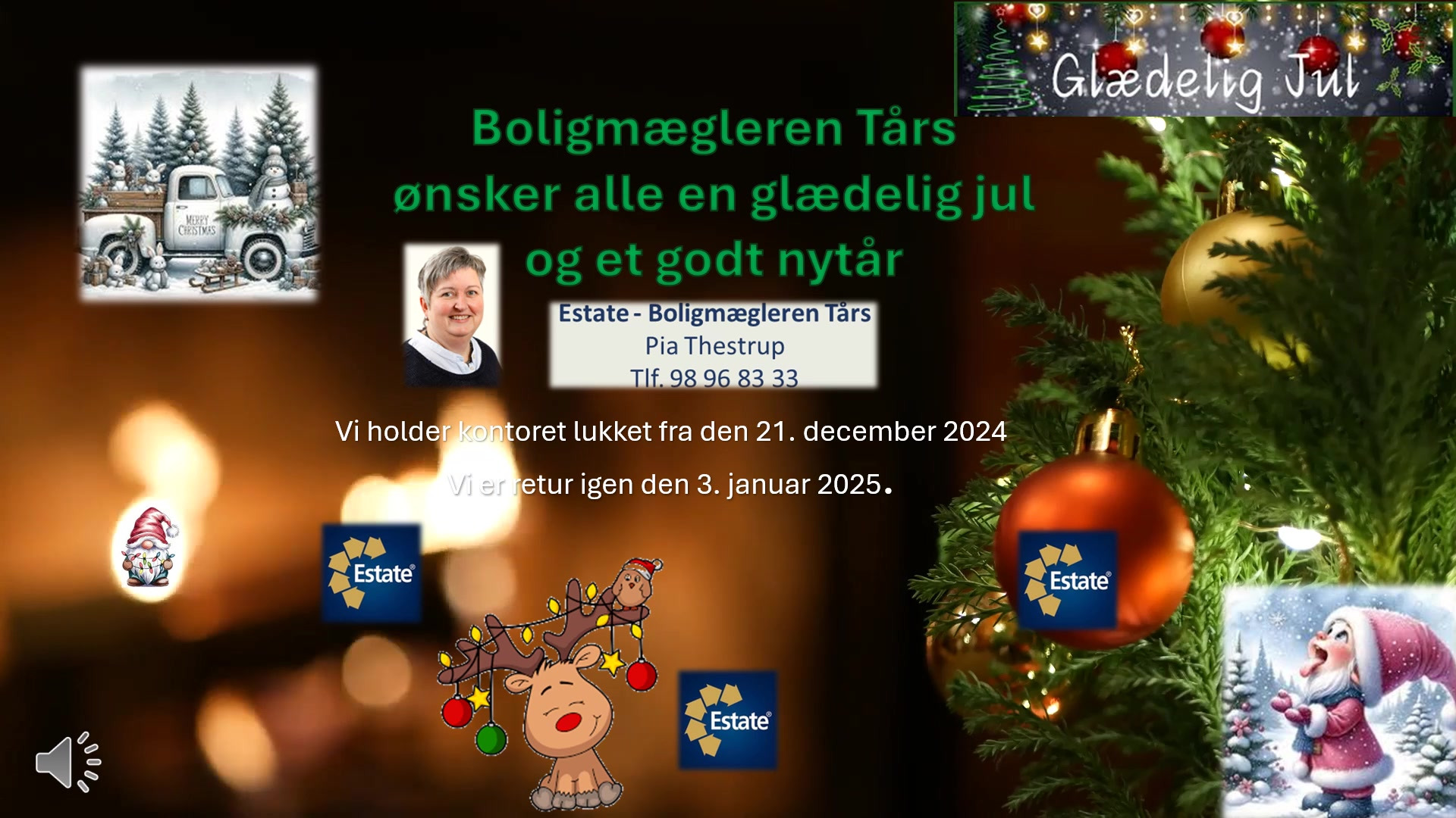 Estate Boligmægleren Tårs ønsker glædelig jul og viser vej til boligkataloget