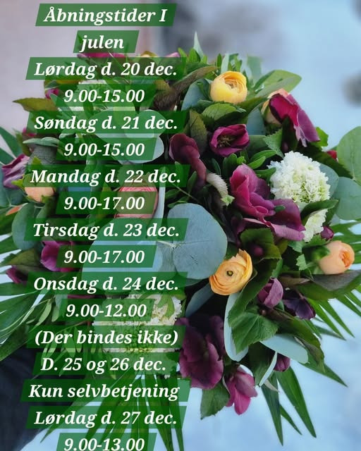 Fynbogården Blomster ApS opfordrer til tidlig bestilling af julehilsner for nem afhentning og levering