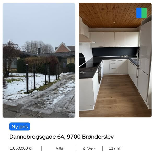 Nybolig Brønderslev & Vrå annoncerer prisnedsættelse på moderniseret villa i Brønderslev