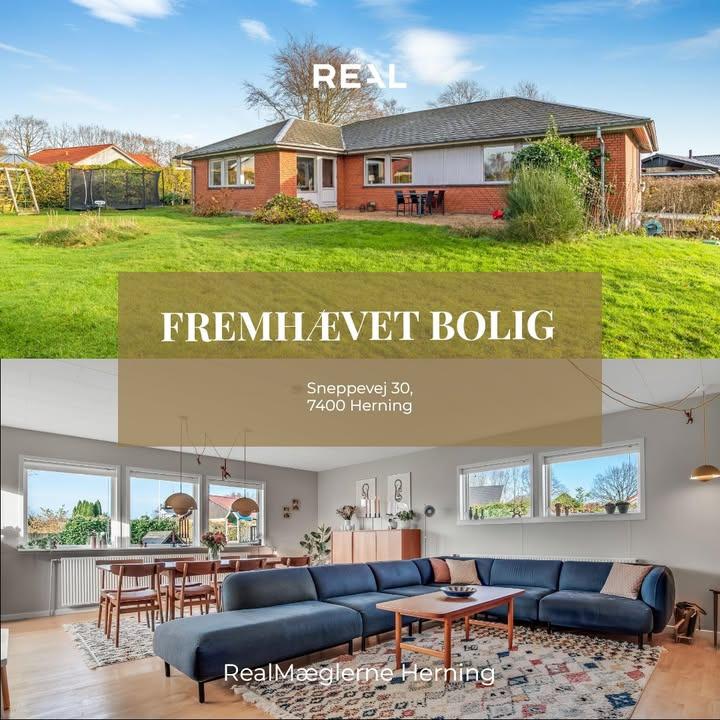RealMæglerne Herning tilbyder charmerende bolig på Sneppevej 30 til salg