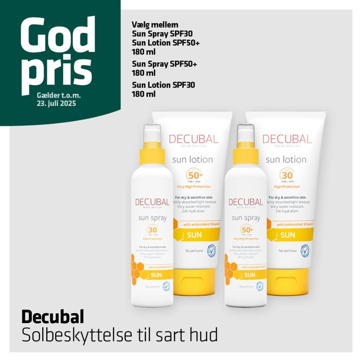 Vejlby Apotek introducerer Decubal solbeskyttelse til sart hud uden parfume